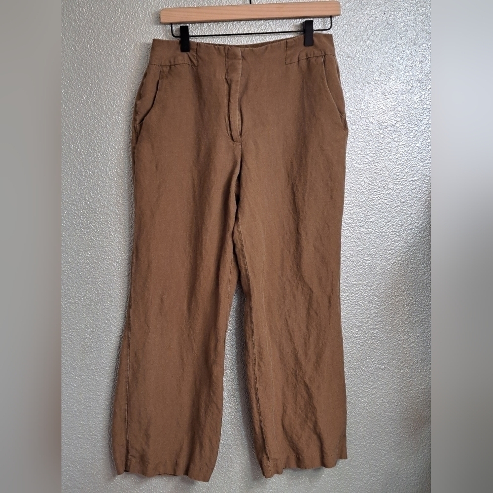 East 5th Brown Linen Blend Pants   Size 8